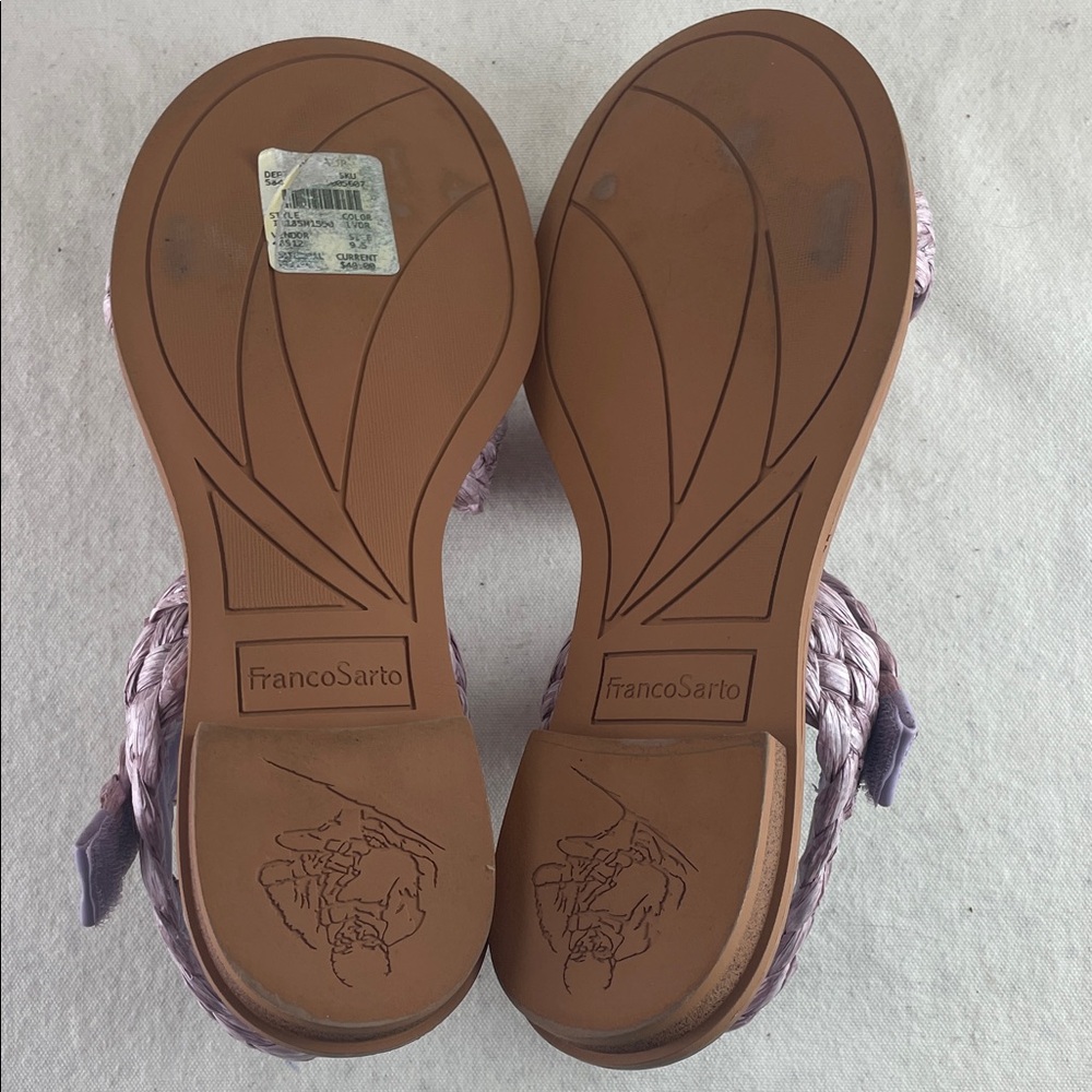 Franco Sarto Lavender Braided Sandals Size 9.5 - Picture 10 of 11